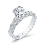 Shah Luxury 14K White Gold Diamond Engagement Ring (Semi-Mount) photo 2