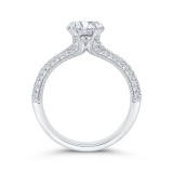 Shah Luxury 14K White Gold Diamond Engagement Ring (Semi-Mount) photo 4