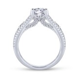 Gabriel & Co. 14k White Gold Entwined Straight Engagement Ring photo 2