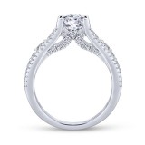 Gabriel & Co. 14k White Gold Entwined Straight Engagement Ring photo 2