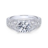 Gabriel & Co. 14k White Gold Entwined Straight Engagement Ring photo