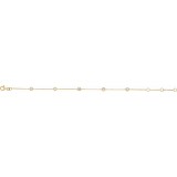 14K Yellow 1/4 CTW Diamond Bezel-Set 5-Station Bracelet photo
