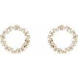 14K Yellow 3/4 CTW Diamond Circle Earrings photo 2