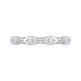 Shah Luxury 14K White Gold Round Diamond Eternity Wedding Band photo