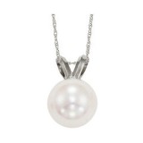 Gems One 14Kt White Gold Pearl (1/2 Ctw) Pendant photo