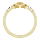 14K Yellow 1/8 CTW Diamond Geometric Ring photo 2