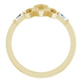 14K Yellow 1/8 CTW Diamond Geometric Ring photo 2