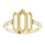 14K Yellow 1/8 CTW Diamond Geometric Ring photo 3