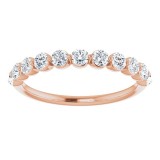 14K Rose 5/8 CTW Diamond Anniversary Band photo 3