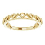 14K Yellow Stackable Crown Ring photo 3