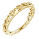 14K Yellow Stackable Crown Ring photo