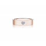 Henri Daussi 6mm Men's Wedding Band MBHS1 18k Gold Rose 0.15 Ctw. photo
