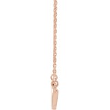14K Rose Freeform Bar 16-18 Necklace photo 2