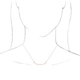 14K Rose Freeform Bar 16-18 Necklace photo 3