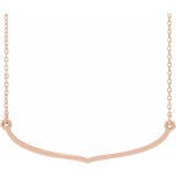 14K Rose Freeform Bar 16-18 Necklace photo