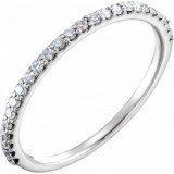 14K White 1/4 CTW Diamond Band photo