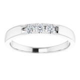 14K White 1/5 CTW Diamond French-Set Anniversary Band photo 3
