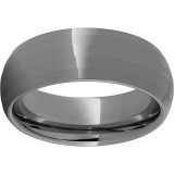Rugged Tungsten  8mm Beveled Facets Polished Band photo