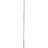 14K White Triangle 18 Necklace photo 2