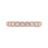 Shah Luxury Round Half-Eternity Diamond Wedding Band In 14K Rose Gold photo