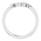 14K White  1/8 CTW Diamond Matching Band photo 2