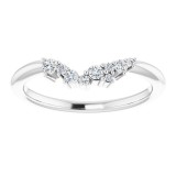 14K White  1/8 CTW Diamond Matching Band photo 3