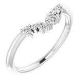 14K White  1/8 CTW Diamond Matching Band photo