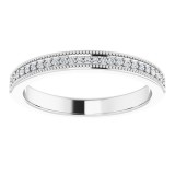 14K White 1/10 CTW Diamond Matching Band photo 3