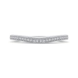 Shah Luxury 14K White Gold Round Diamond Half-Eternity Wedding Band photo