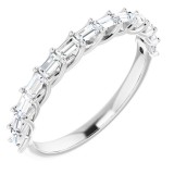 14K White 3/8 CTW Diamond Anniversary Band photo