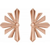 14K Rose Starburst Earrings photo 2