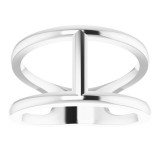 14K White 11.3 mm Negative Space Ring photo 3