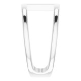 14K White 11.3 mm Negative Space Ring photo 4