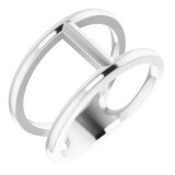 14K White 11.3 mm Negative Space Ring photo