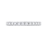 Shah Luxury Round Cut Diamond Half-Eternity Wedding Band In 14K White Gold photo