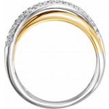 14K Yellow & White  1/5 CTW Diamond Ring photo 2