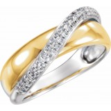 14K Yellow & White  1/5 CTW Diamond Ring photo