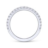 Gabriel & Co. 14k White Gold Contemporary Anniversary Wedding Band photo 2