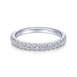 Gabriel & Co. 14k White Gold Contemporary Anniversary Wedding Band photo