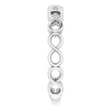14K White Infinity Stackable Ring photo 4