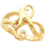 14K Yellow Freeform Ring photo