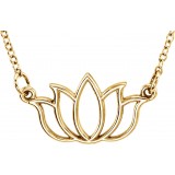 14K Yellow Tiny Poshu00ae Lotus 16-18 Necklace photo