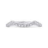 Shah Luxury 14K White Gold Round Diamond Wedding Band photo