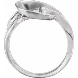 14K White Freeform Ring photo 2