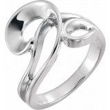 14K White Freeform Ring photo 3