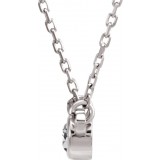 14K White 1/6 CT Diamond Solitaire 18 Necklace photo 2