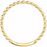 14K Yellow 2 mm Stackable Bead Ring photo 2