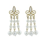 Imperial Pearl 14K Yellow Gold Freshwater Pearl Earrings photo