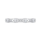 Shah Luxury 14K White Gold Round Half-Eternity Diamond Wedding Band photo