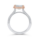 Shah Luxury 18K Two-Tone Gold Diamond Engagement Ring (Semi-Mount) photo 4